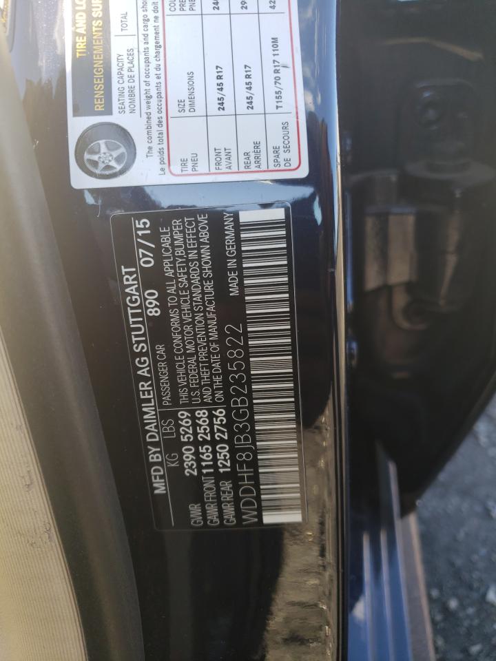 2016 Mercedes-Benz E-klasse VIN WDDHF8JB3GB235822 Copart auction photo, front end / mechanical damage thumbnail 12