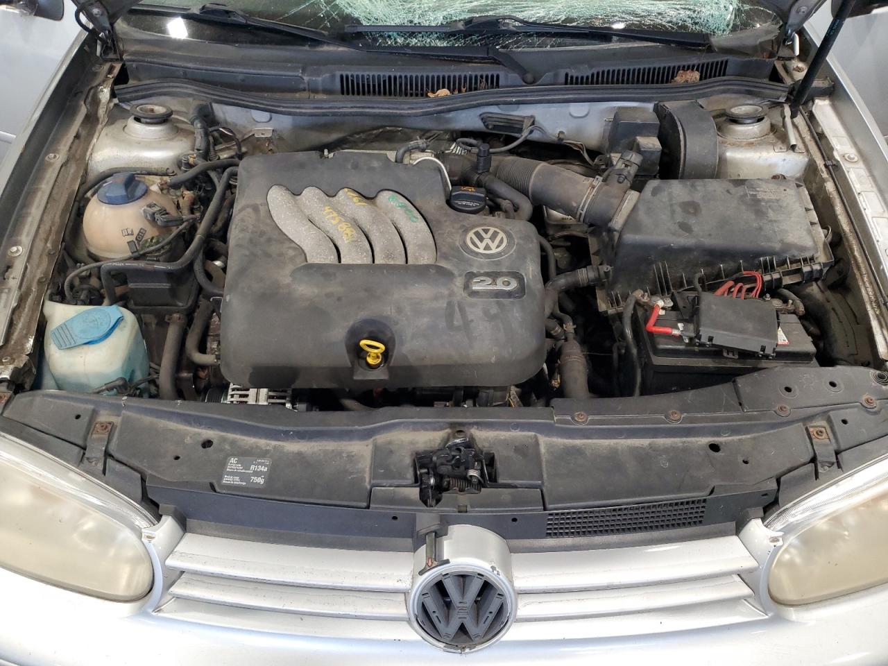 2004 Volkswagen Golf VIN 9BWFL61J844026894 Copart auction photo, top/roof / front end damage thumbnail 11