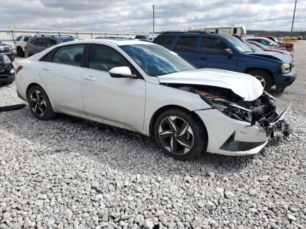 2021 Hyundai Elantra VIN 5NPLN4AG9MH020001 Copart auction photo, front end damage thumbnail 4