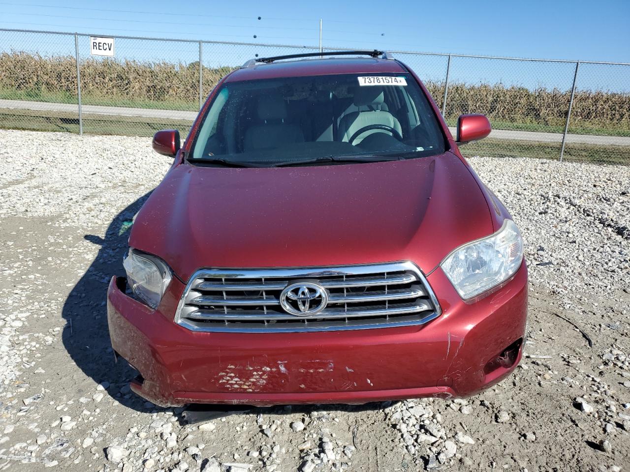 2009 Toyota Highlander VIN JTEES42A692134067 Copart auction photo, front end / undercarriage damage thumbnail 5