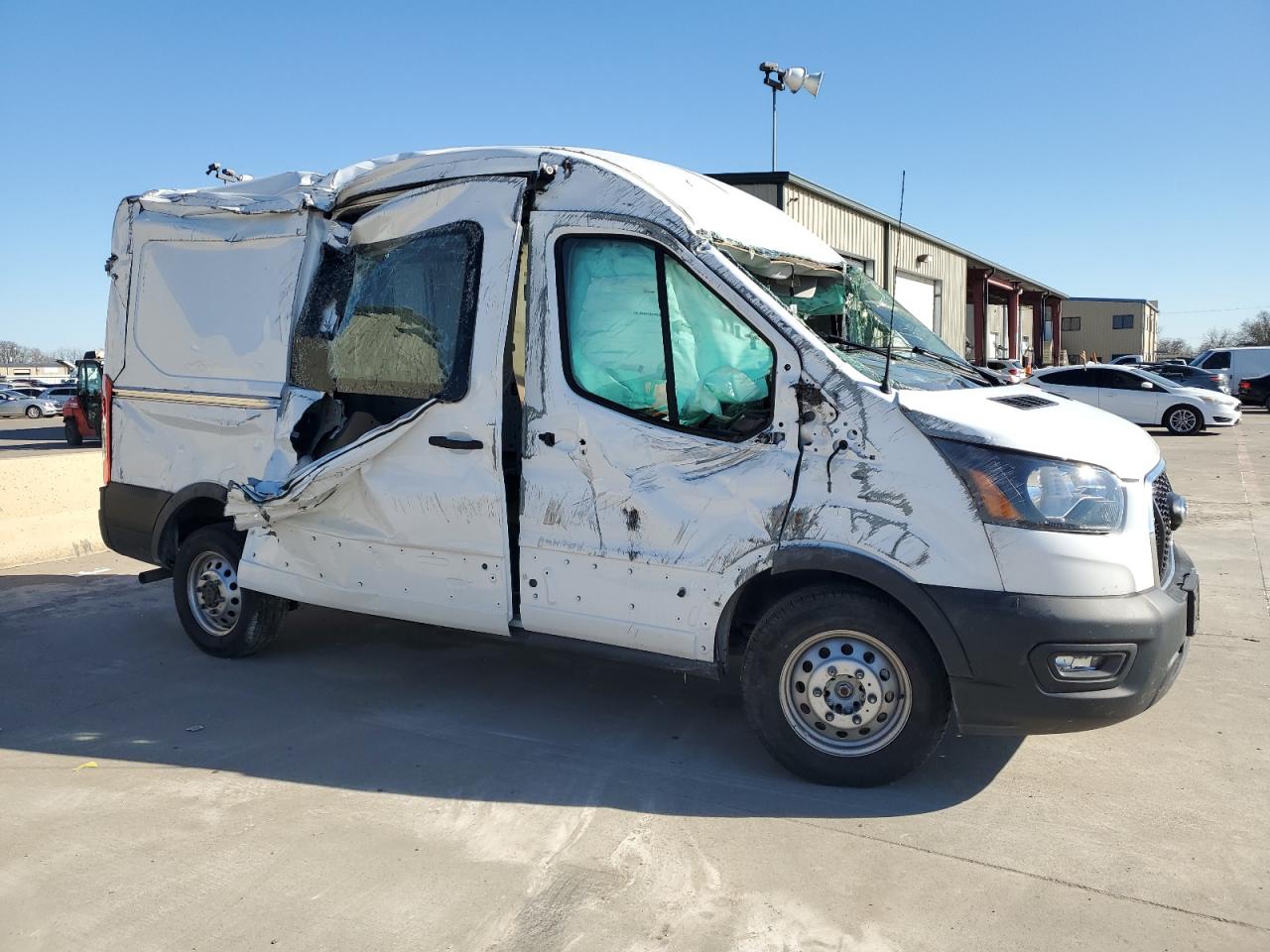 2023 Ford Transit VIN 1FTBR2C8XPKA36661 Copart auction photo, all over damage thumbnail 4