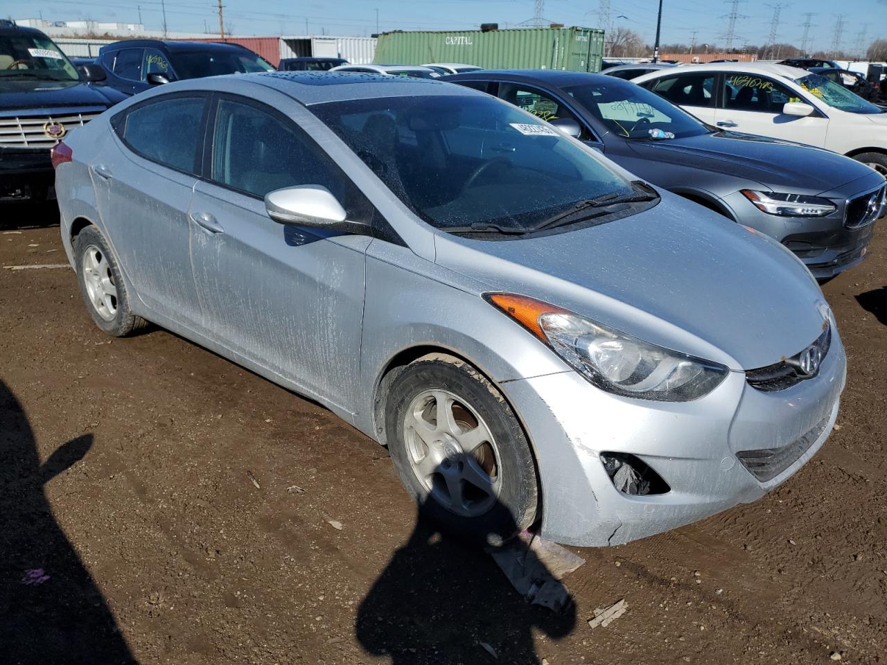 2012 Hyundai Elantra VIN 5NPDH4AE5CH123361 Copart auction photo, front end / minor dent/scratches damage thumbnail 4