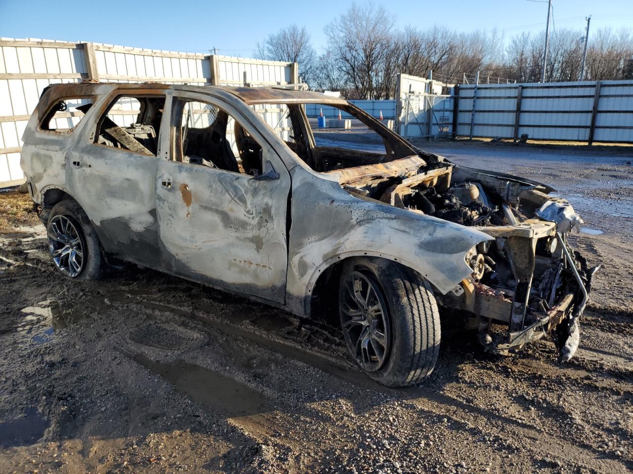 2014 Dodge Durango VIN 1C4RDJEG3EC537281 Copart auction photo, burn / missing/altered vin damage thumbnail 4