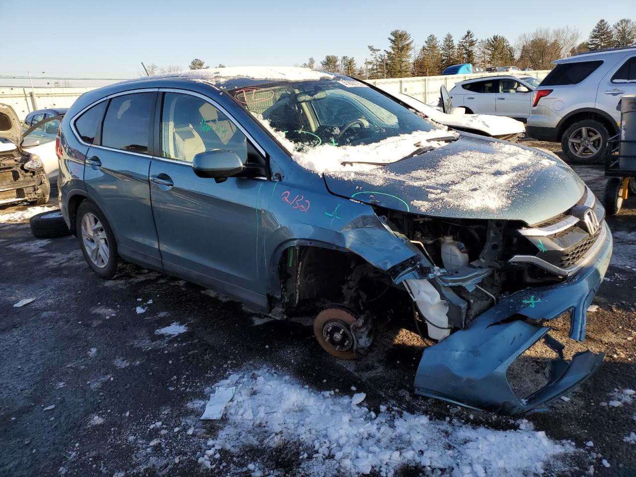 2016 Honda CR-V VIN 5J6RM4H54GL059073 Copart auction photo, front end / undercarriage damage thumbnail 4