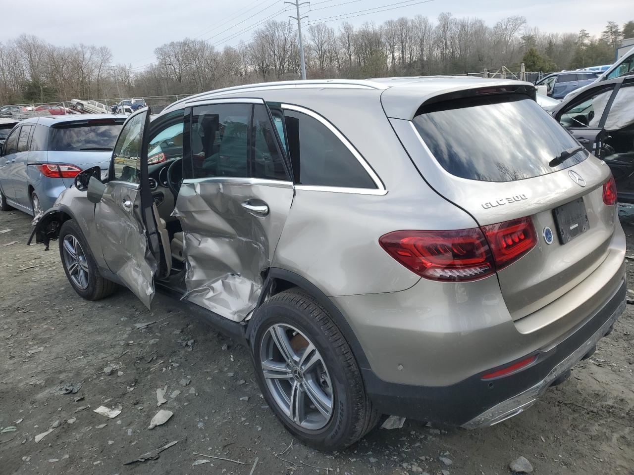 2021 Mercedes-Benz GLC VIN W1N0G8EB8MF866657 Copart auction photo, side / front end damage thumbnail 2