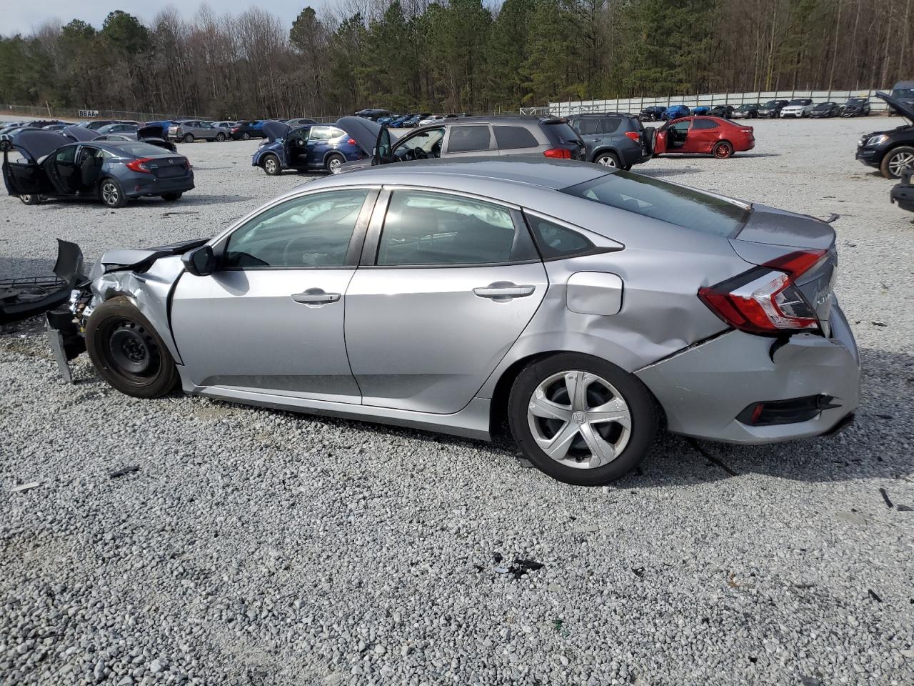 2017 Honda Civic VIN 2HGFC2F58HH529012 Copart auction photo, front end / rear end damage thumbnail 2