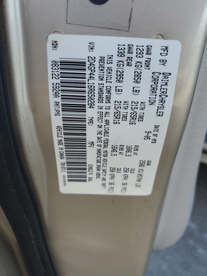 2006 Dodge Caravan VIN 2D4GP44L16R650284 Copart auction photo, front end / minor dent/scratches damage thumbnail 13