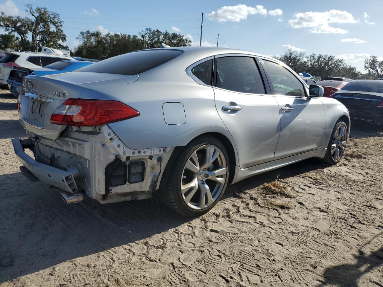 2012 Infiniti M VIN JN1BY1AP7CM332861 Copart auction photo, rear end damage thumbnail 3