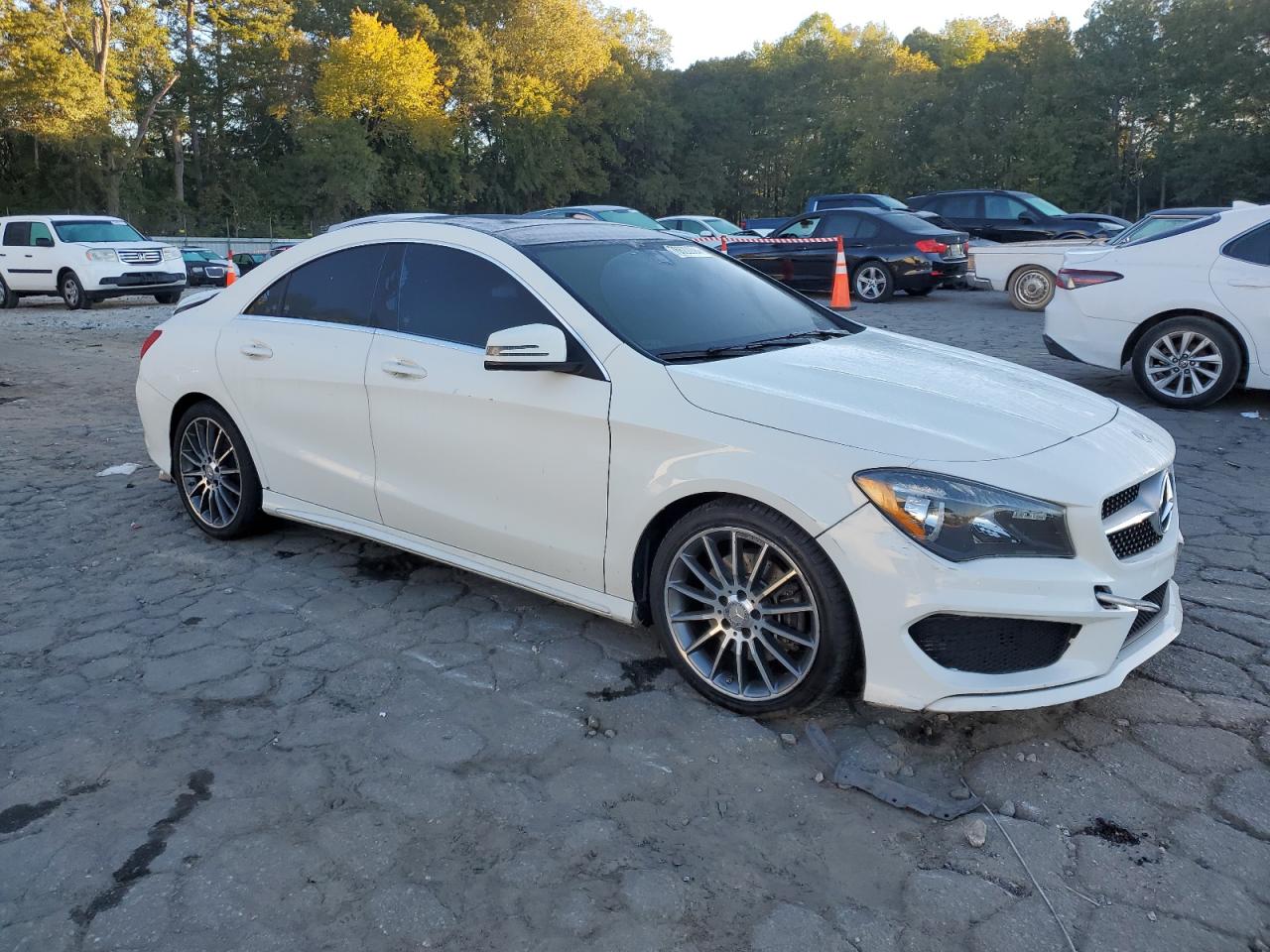 2016 Mercedes-Benz CLA-klasse VIN WDDSJ4EB4GN304362 Copart auction photo, side / front end damage thumbnail 4