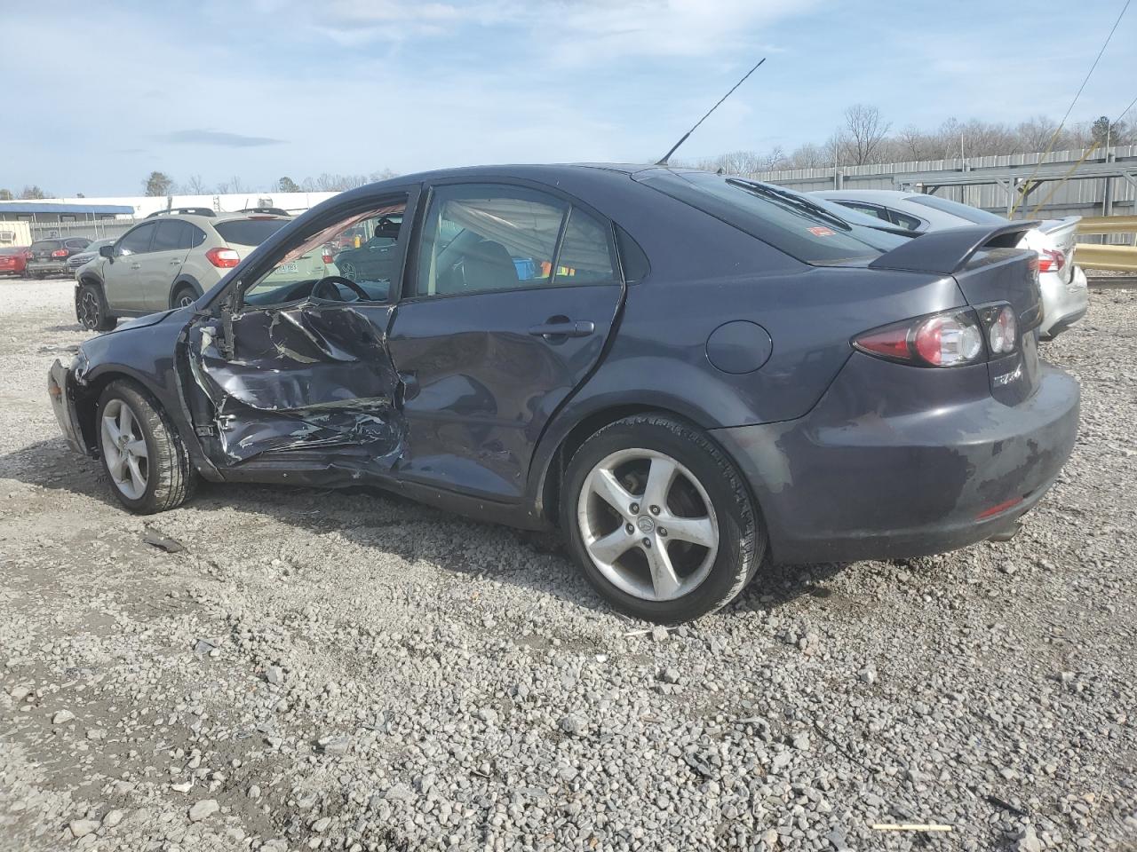 2007 Mazda 6 VIN 1YVHP84C375M49651 Copart auction photo, side / front end damage thumbnail 2