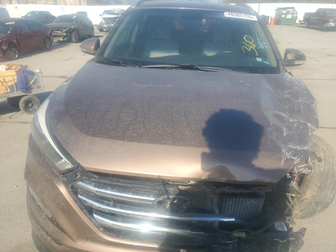 2016 Hyundai Tucson VIN KM8J33A26GU248927 Copart auction photo, front end damage thumbnail 14