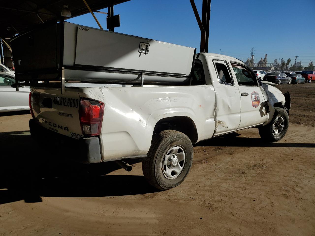 2023 Toyota Tacoma VIN 3TYRX5GN2PT084805 Copart auction photo, rollover damage thumbnail 3