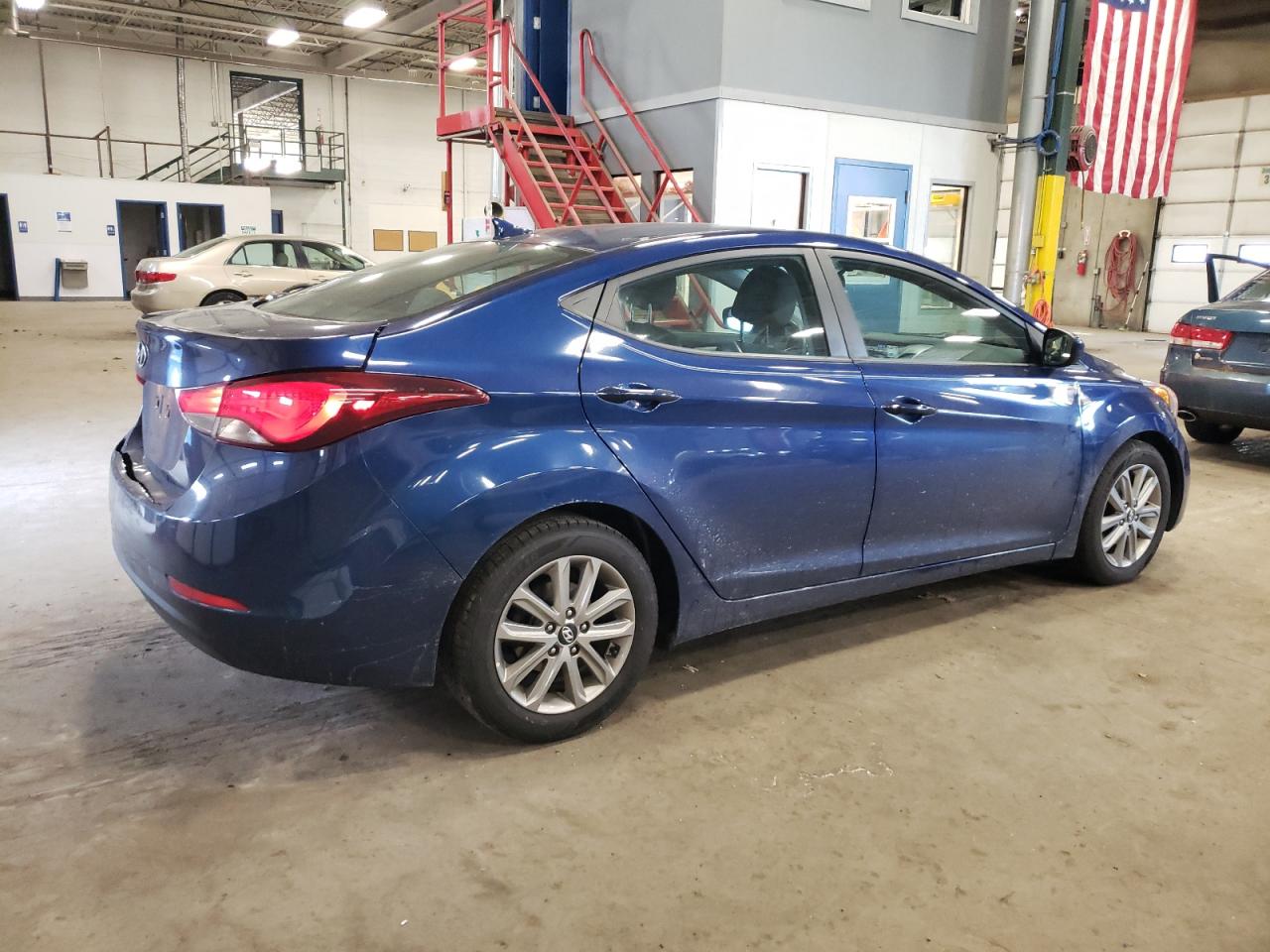 2015 Hyundai Elantra VIN 5NPDH4AE2FH560352 Copart auction photo, rear end / undercarriage damage thumbnail 3