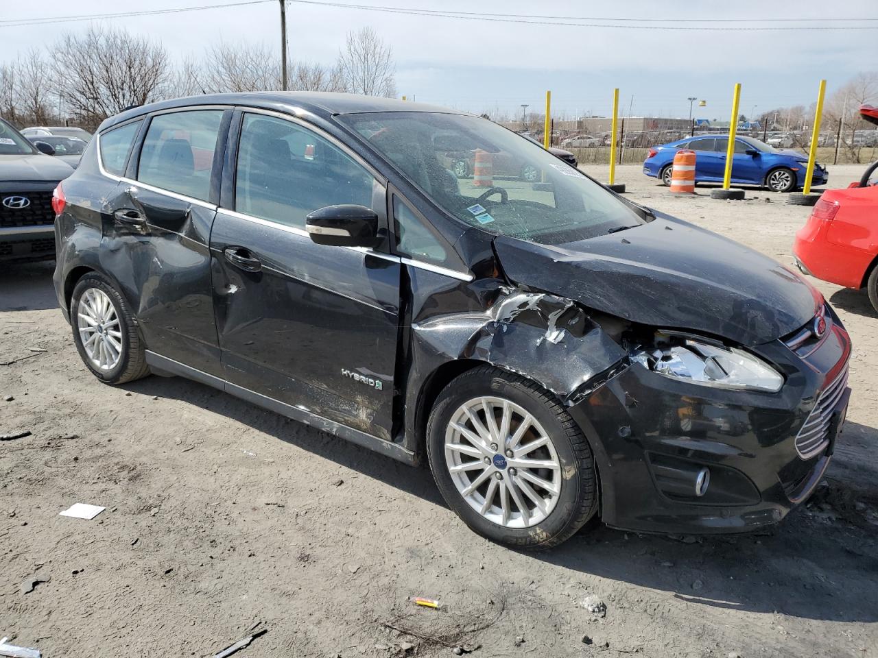 2015 Ford C-MAX VIN 1FADP5BUXFL111274 Copart auction photo, side / front end damage thumbnail 4