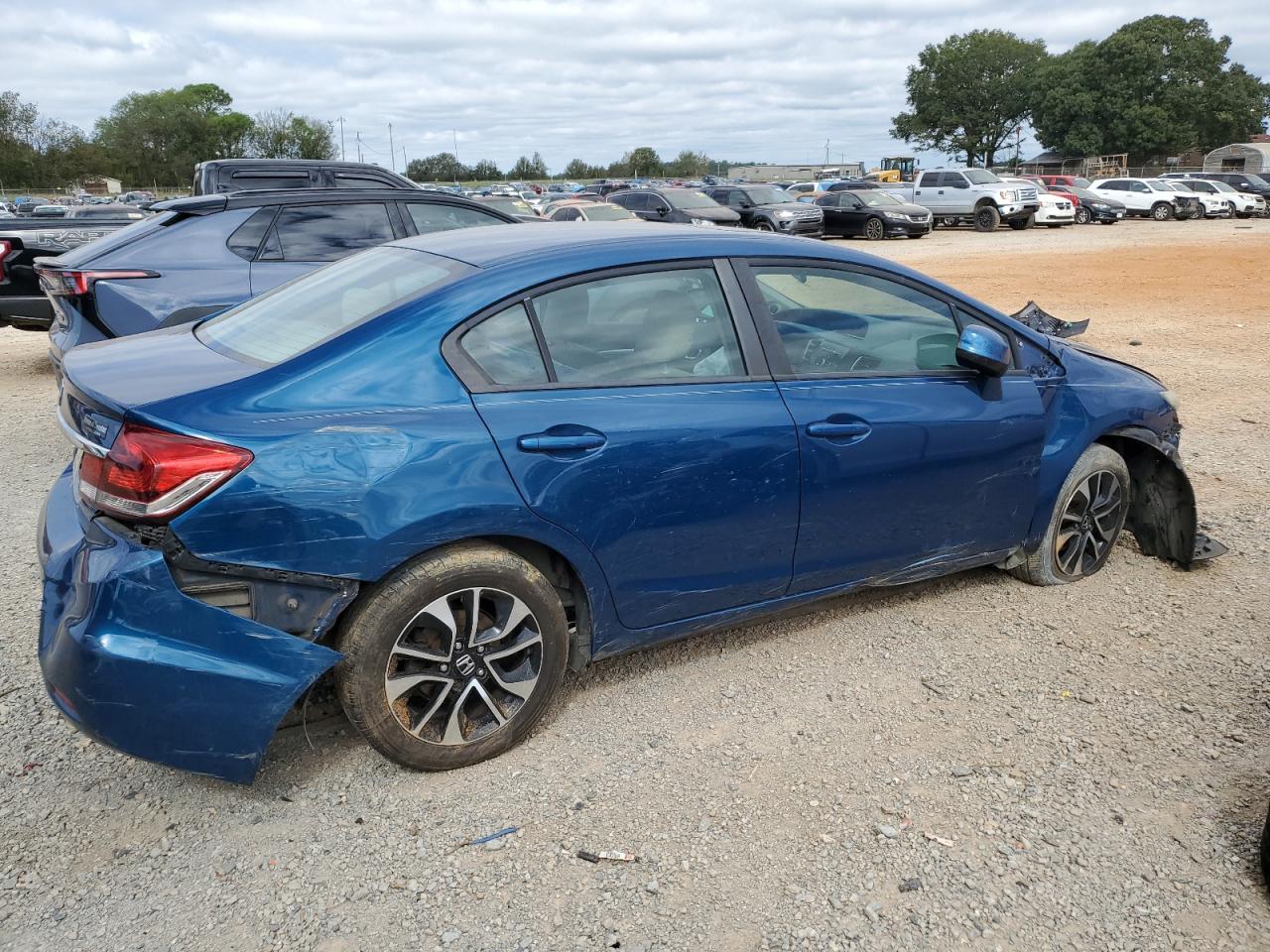 2013 Honda Civic VIN 19XFB2F8XDE228629 Copart auction photo, front end / rear end damage thumbnail 3