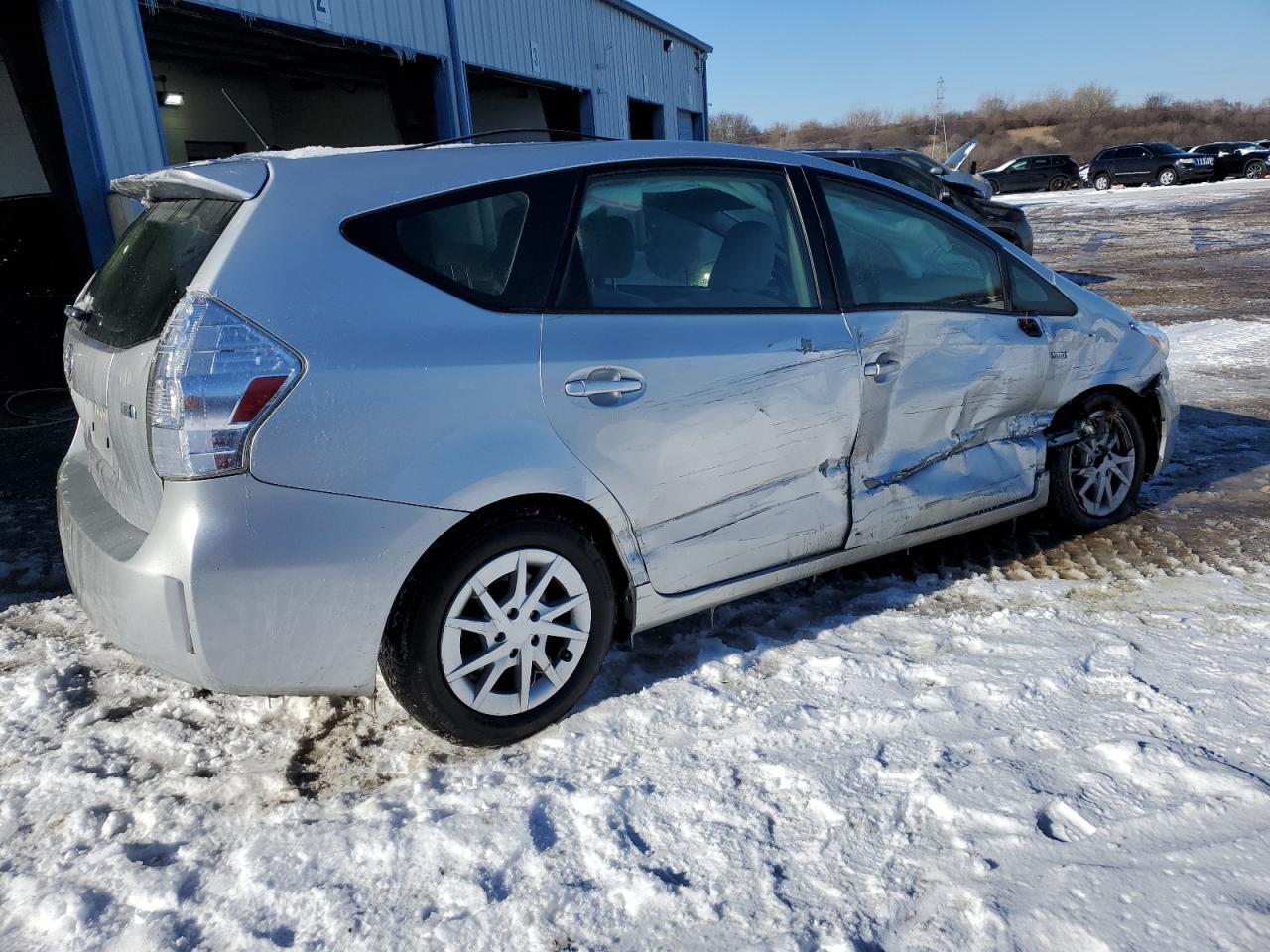 2014 Toyota Prius VIN JTDZN3EU8E3295361 Copart auction photo, side / front end damage thumbnail 3