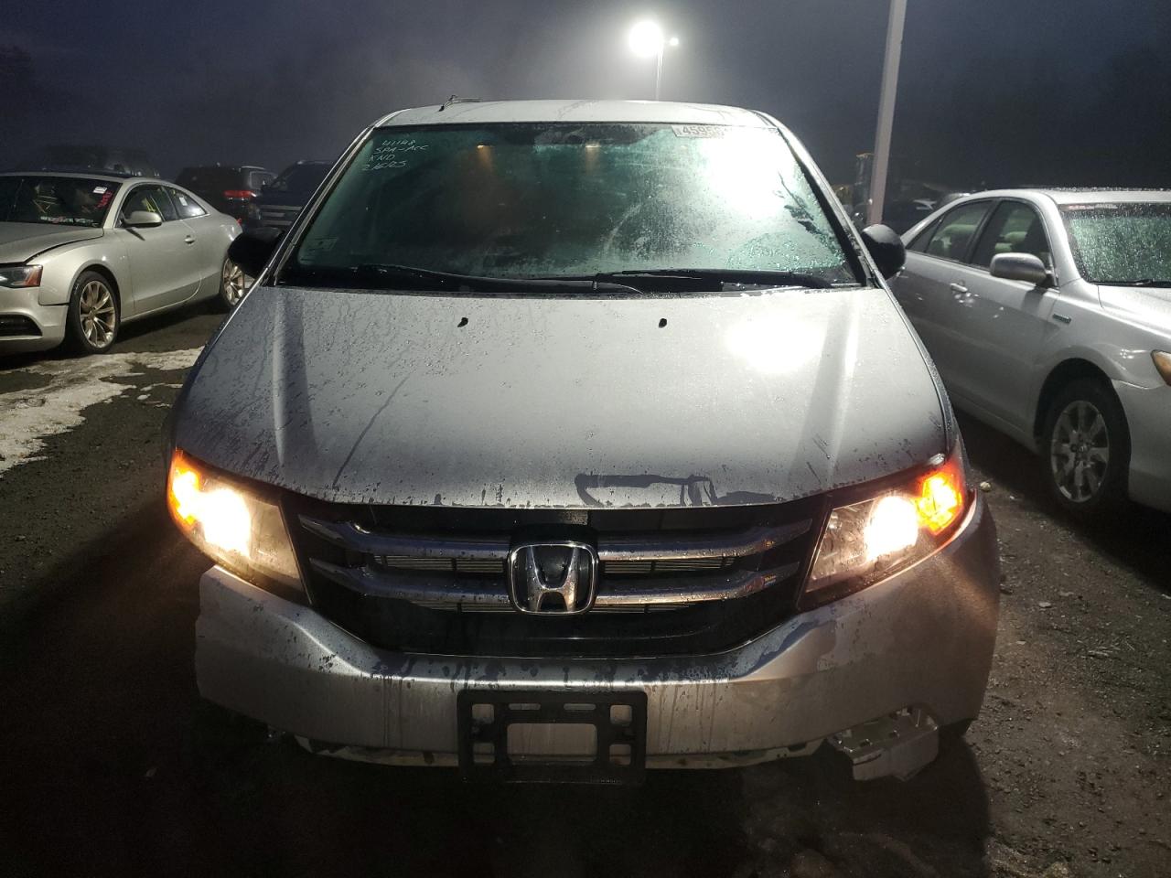 2014 Honda Odyssey VIN 5FNRL5H22EB040008 Copart auction photo, side / front end damage thumbnail 5