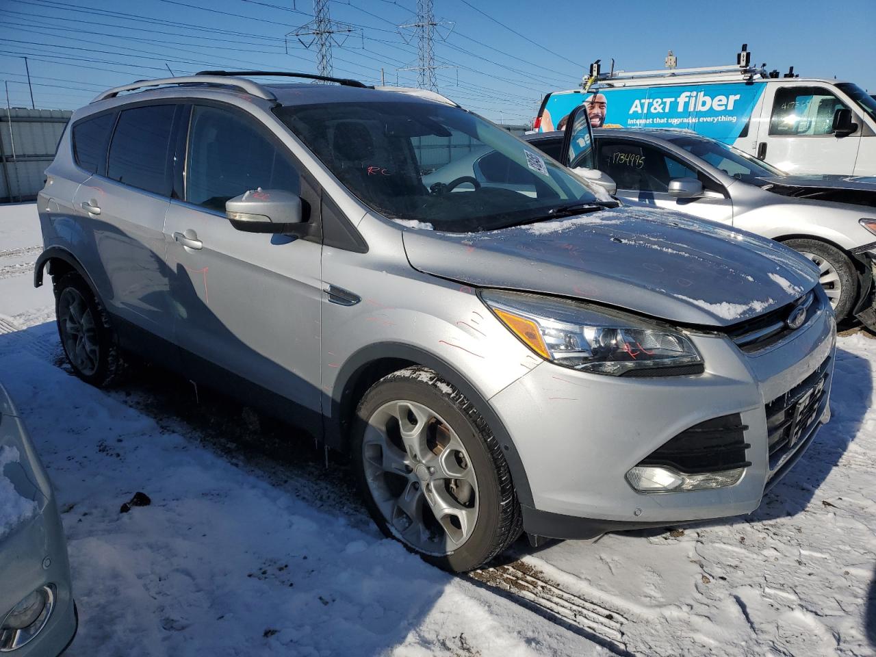 2014 Ford Escape VIN 1FMCU0J98EUA50896 Copart auction photo, rear end / side damage thumbnail 4