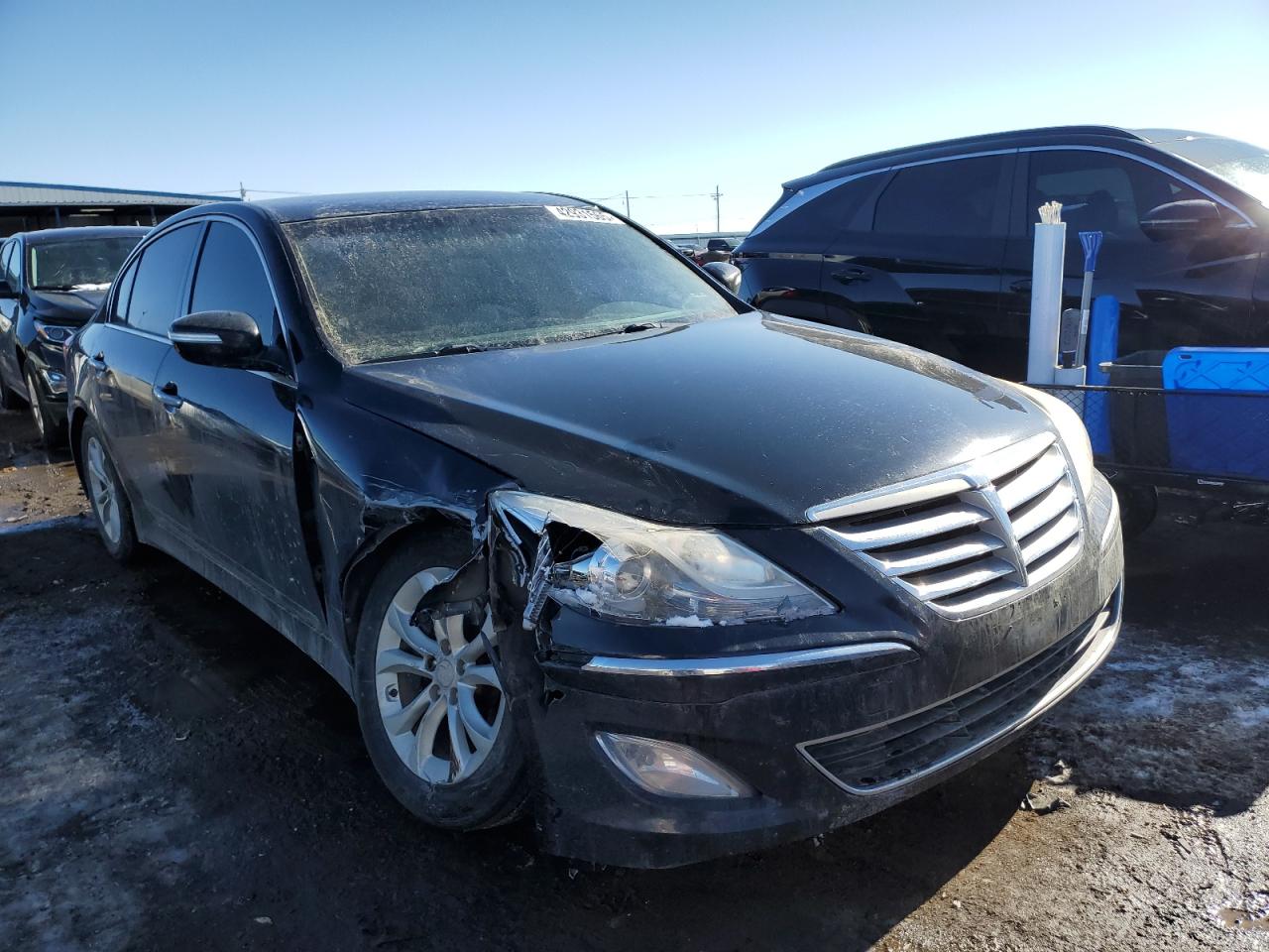 2013 Hyundai Genesis VIN KMHGC4DD9DU219480 Copart auction photo, front end damage thumbnail 4