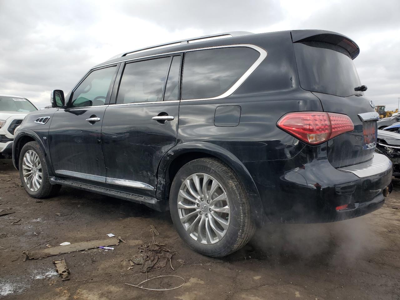 2016 Infiniti QX80 VIN JN8AZ2NC0G9400787 Copart auction photo, side damage thumbnail 2