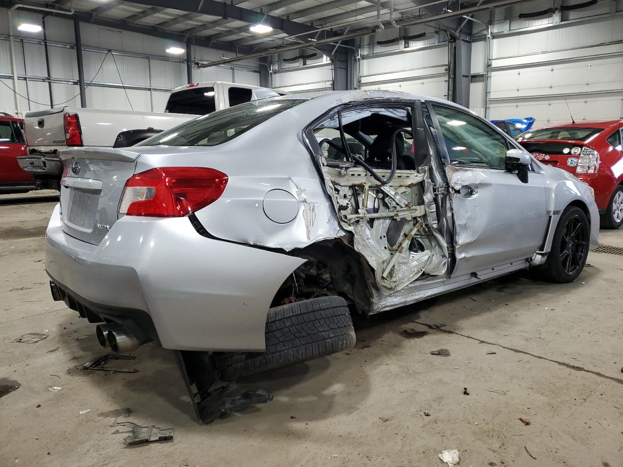 2016 Subaru WRX VIN JF1VA1N63G8813601 Copart auction photo, side / rear end damage thumbnail 3