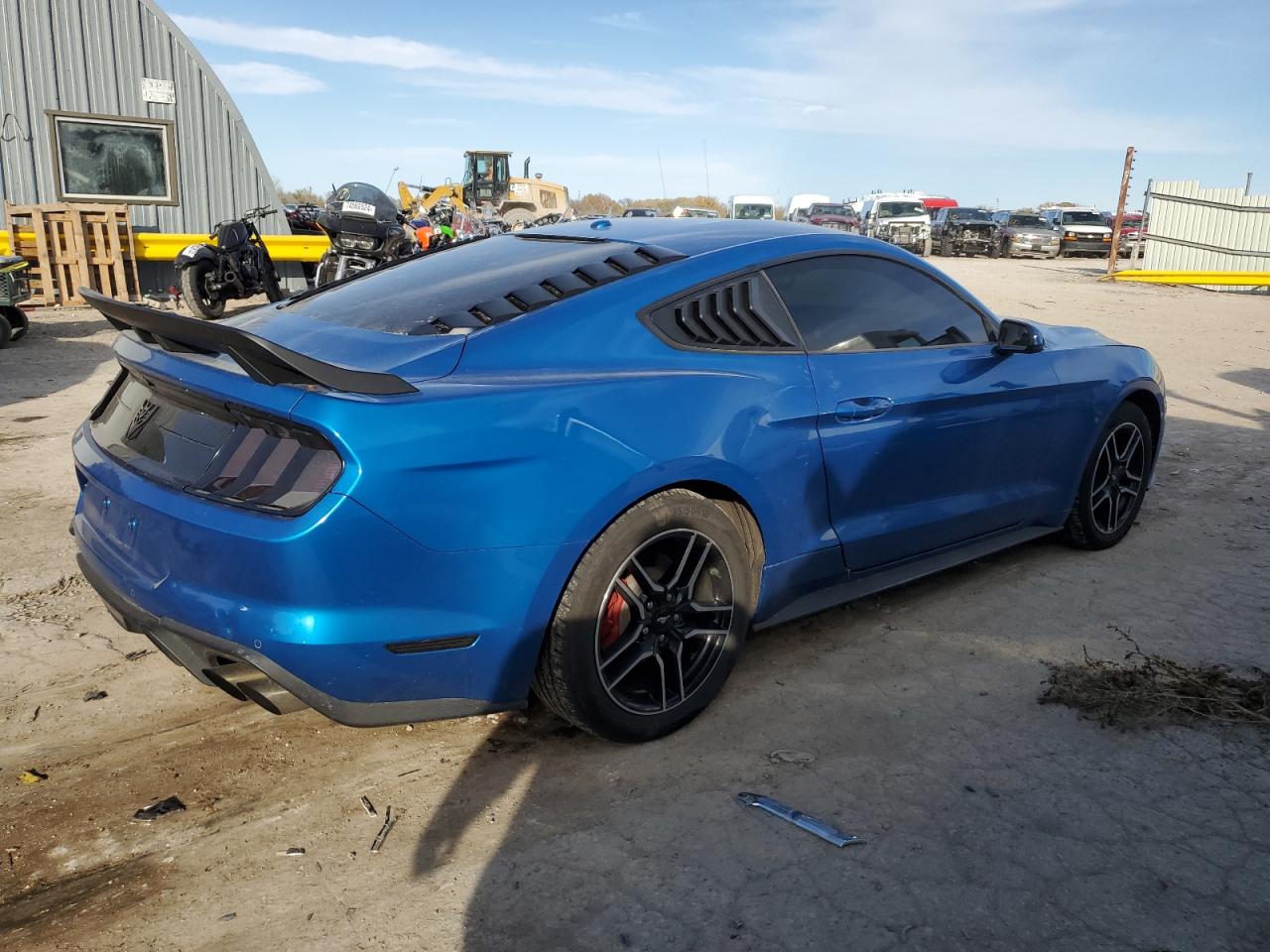 2019 Ford Mustang VIN 1FA6P8TH6K5101755 Copart auction photo, front end / side damage thumbnail 3