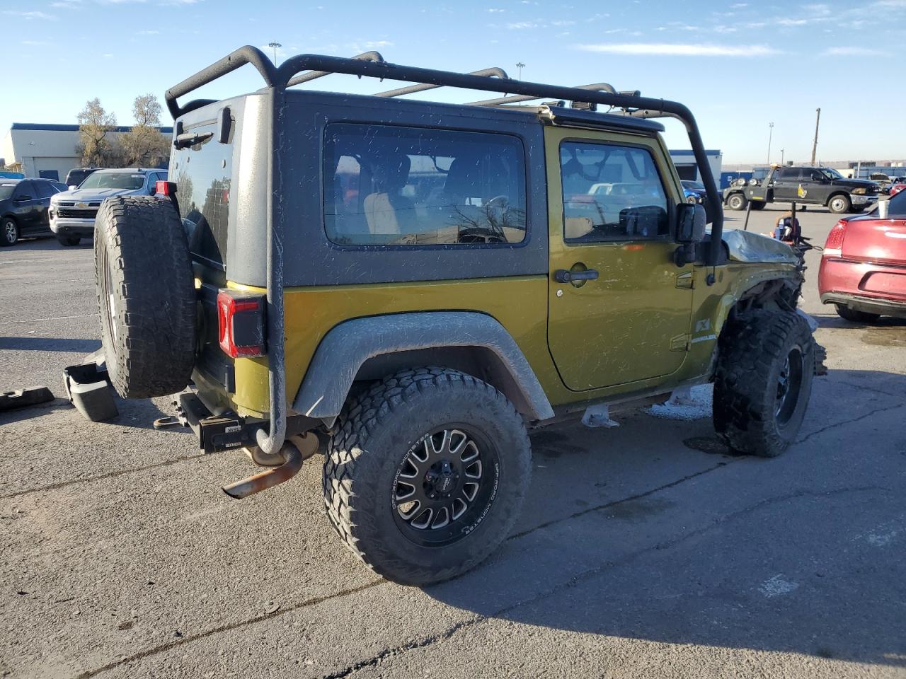 2008 Jeep Wrangler VIN 1J4FA24128L627132 Copart auction photo, front end damage thumbnail 3