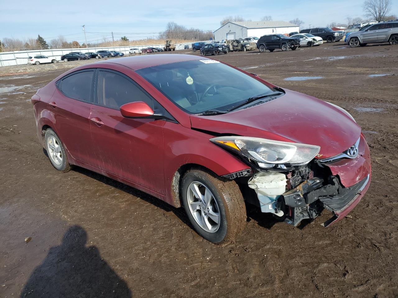 2014 Hyundai Elantra VIN 5NPDH4AE0EH541541 Copart auction photo, front end damage thumbnail 4
