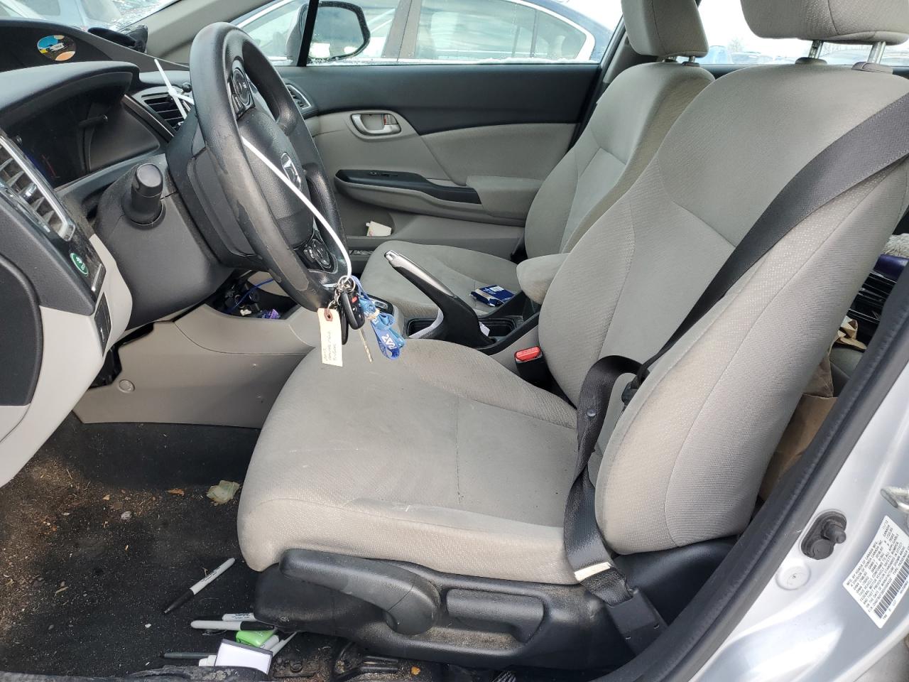 2013 Honda Civic VIN 2HGFB2F59DH504522 Copart auction photo, undercarriage / front end damage thumbnail 7