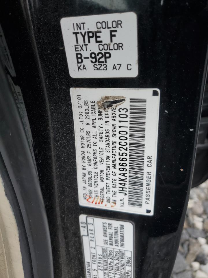 2002 Acura RL VIN JH4KA96652C001103 Copart auction photo, side / front end damage thumbnail 14