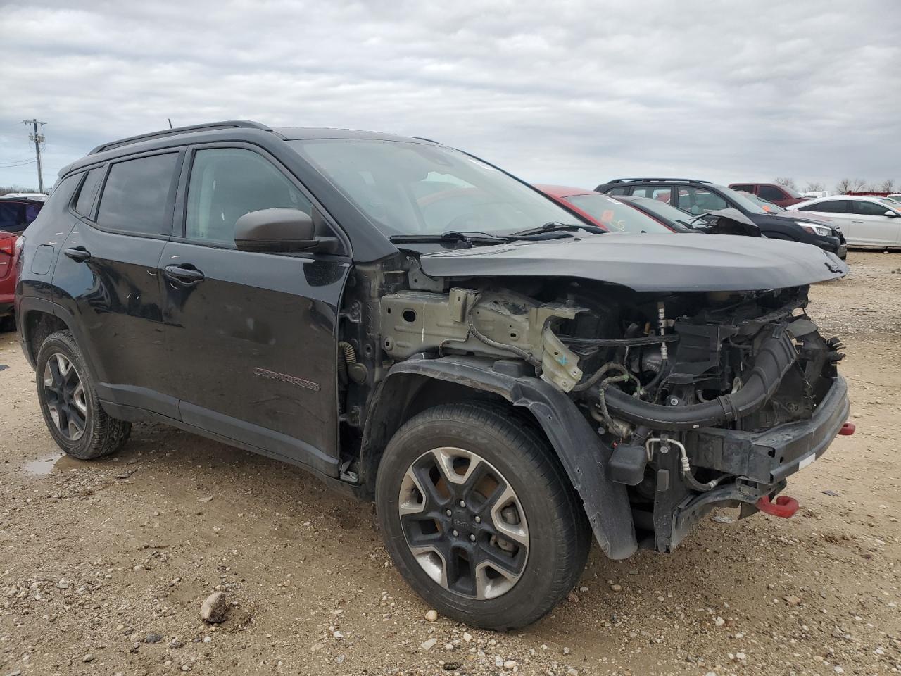 2018 Jeep Compass VIN 3C4NJDDB5JT307285 Copart auction photo, front end / minor dent/scratches damage thumbnail 4