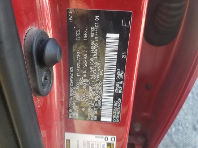 2018 Toyota 4Runner VIN JTEBU5JR5J5596259 Copart auction photo, front end damage thumbnail 13