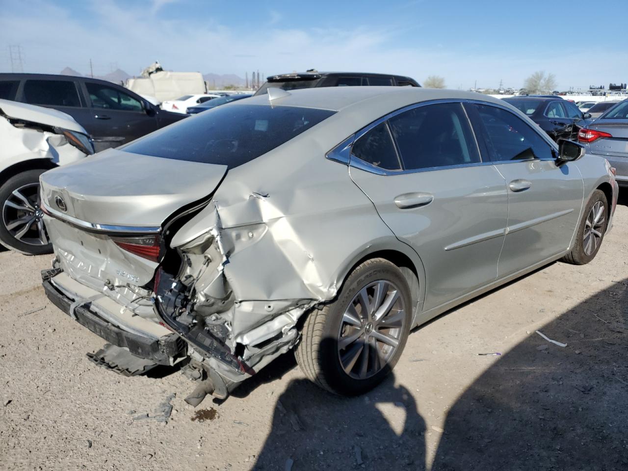 2020 Lexus ES VIN 58ADZ1B19LU080435 Copart auction photo, rear end / frame damage damage thumbnail 3