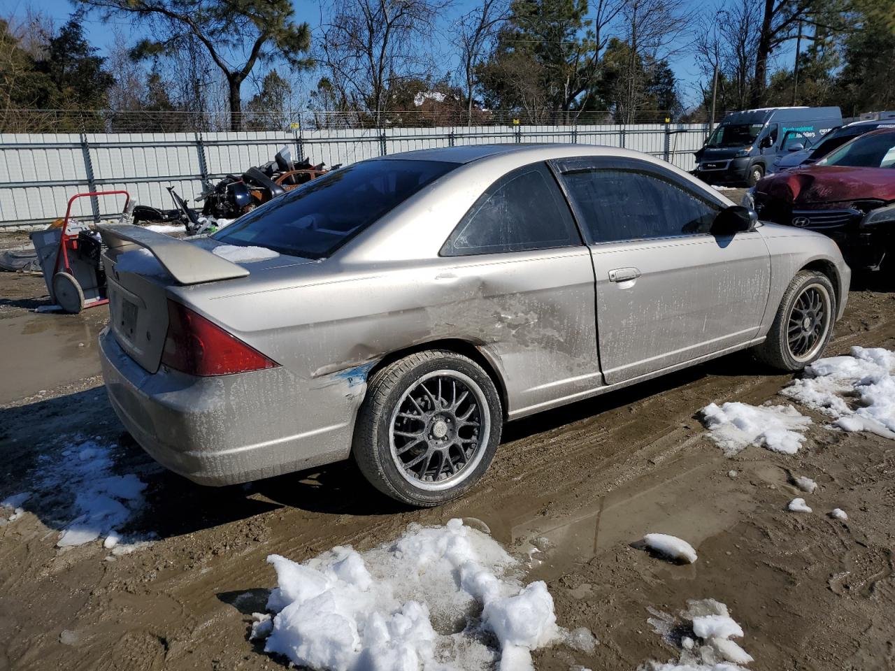 2002 Honda Civic VIN 1HGEM21502L082038 Copart auction photo, side / rear end damage thumbnail 3