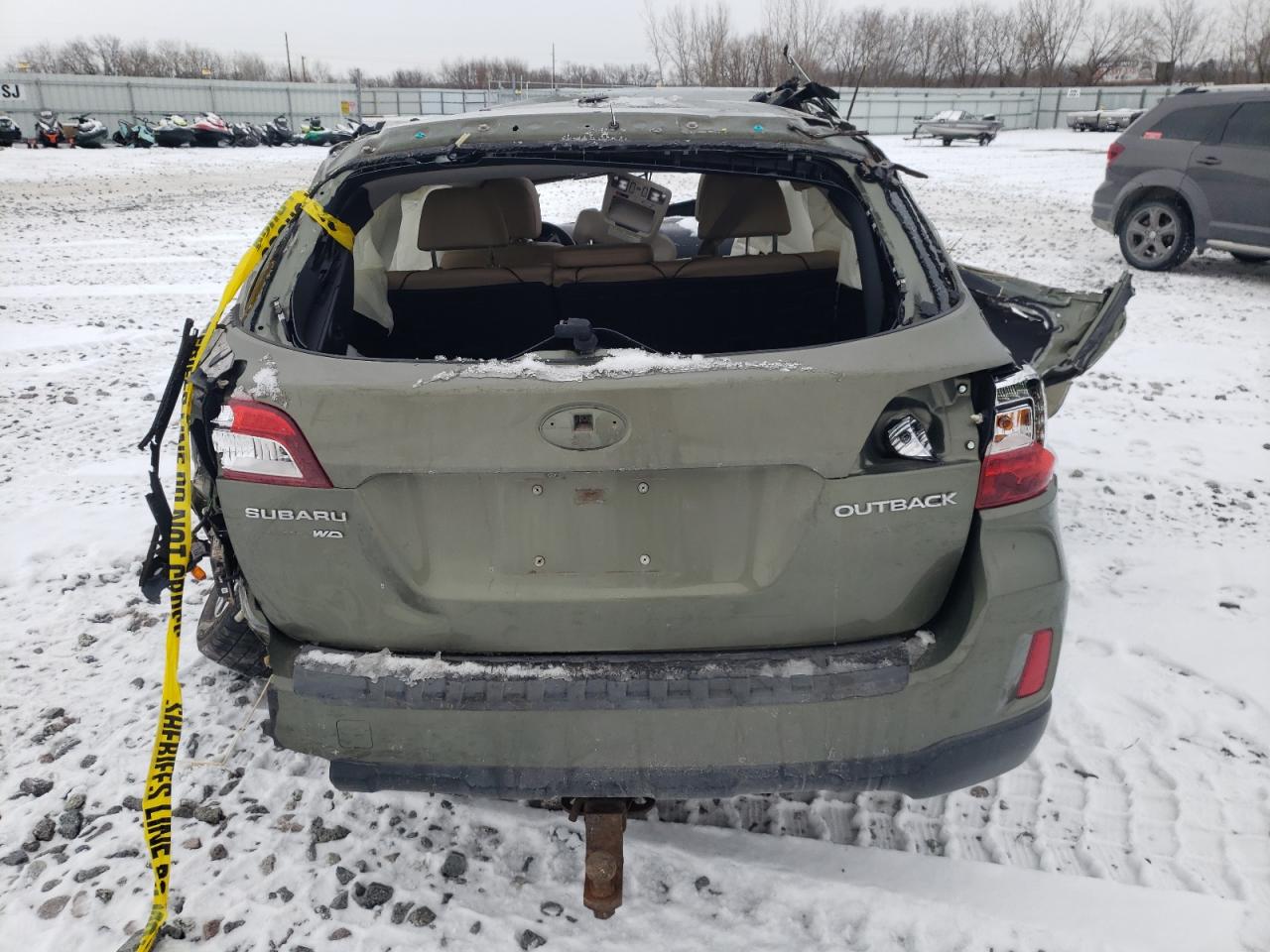 2016 Subaru Outback VIN 4S4BSENC0G3249163 Copart auction photo, rollover damage thumbnail 6