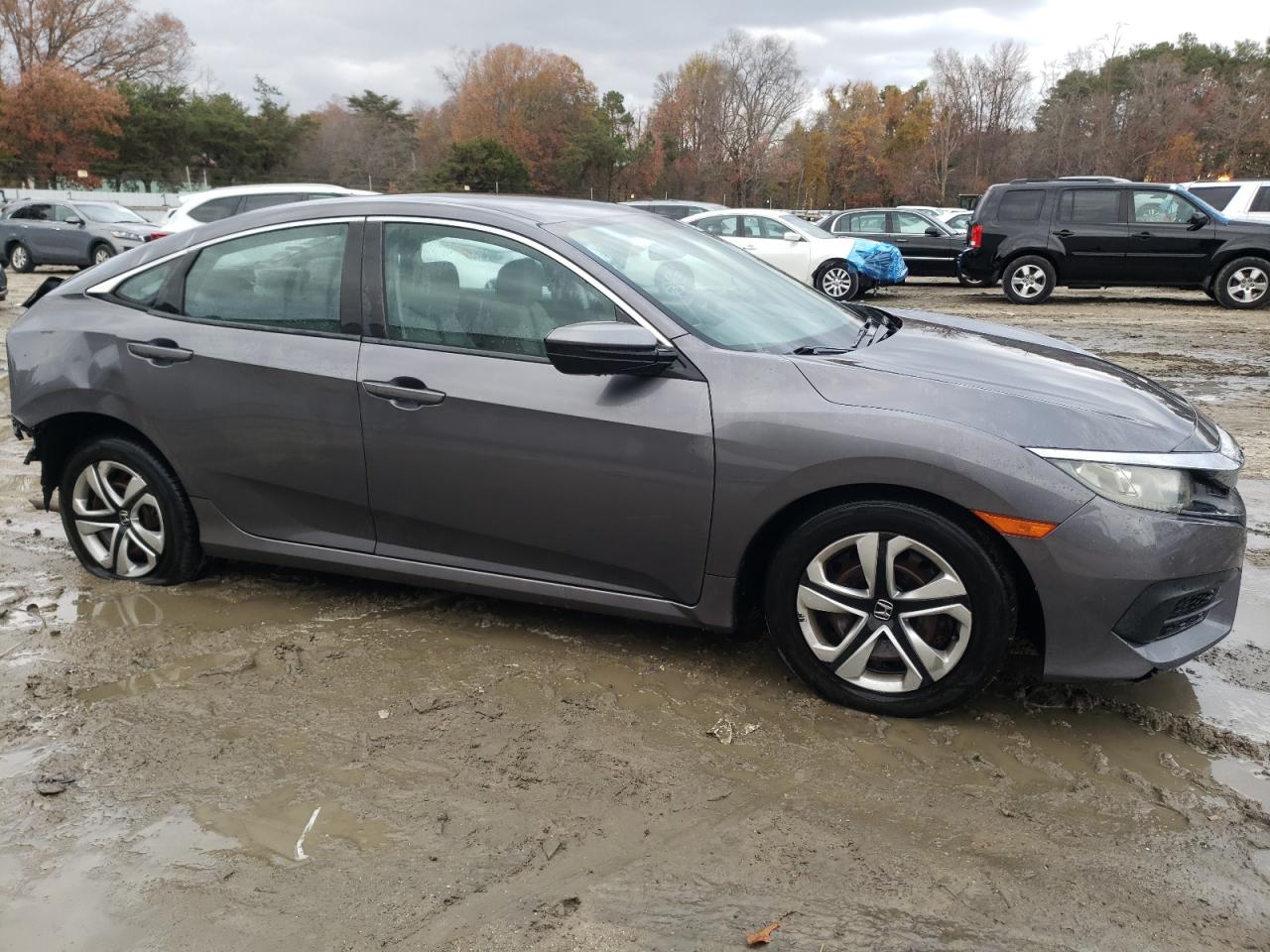 2016 Honda Civic VIN 19XFC2F59GE236874 Copart auction photo, rear end / side damage thumbnail 4