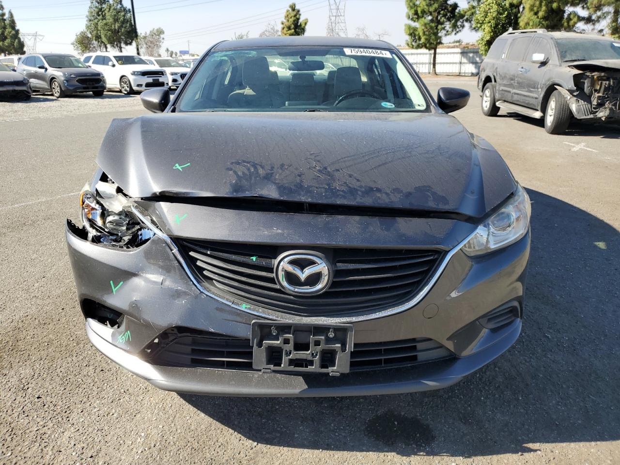 2016 Mazda 6 VIN JM1GJ1V55G1427555 Copart auction photo, front end / all over damage thumbnail 5
