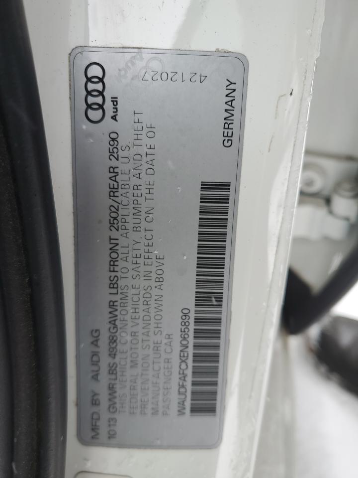 2014 Audi A6 VIN WAUDFAFCXEN065890 Copart auction photo, front end damage thumbnail 12