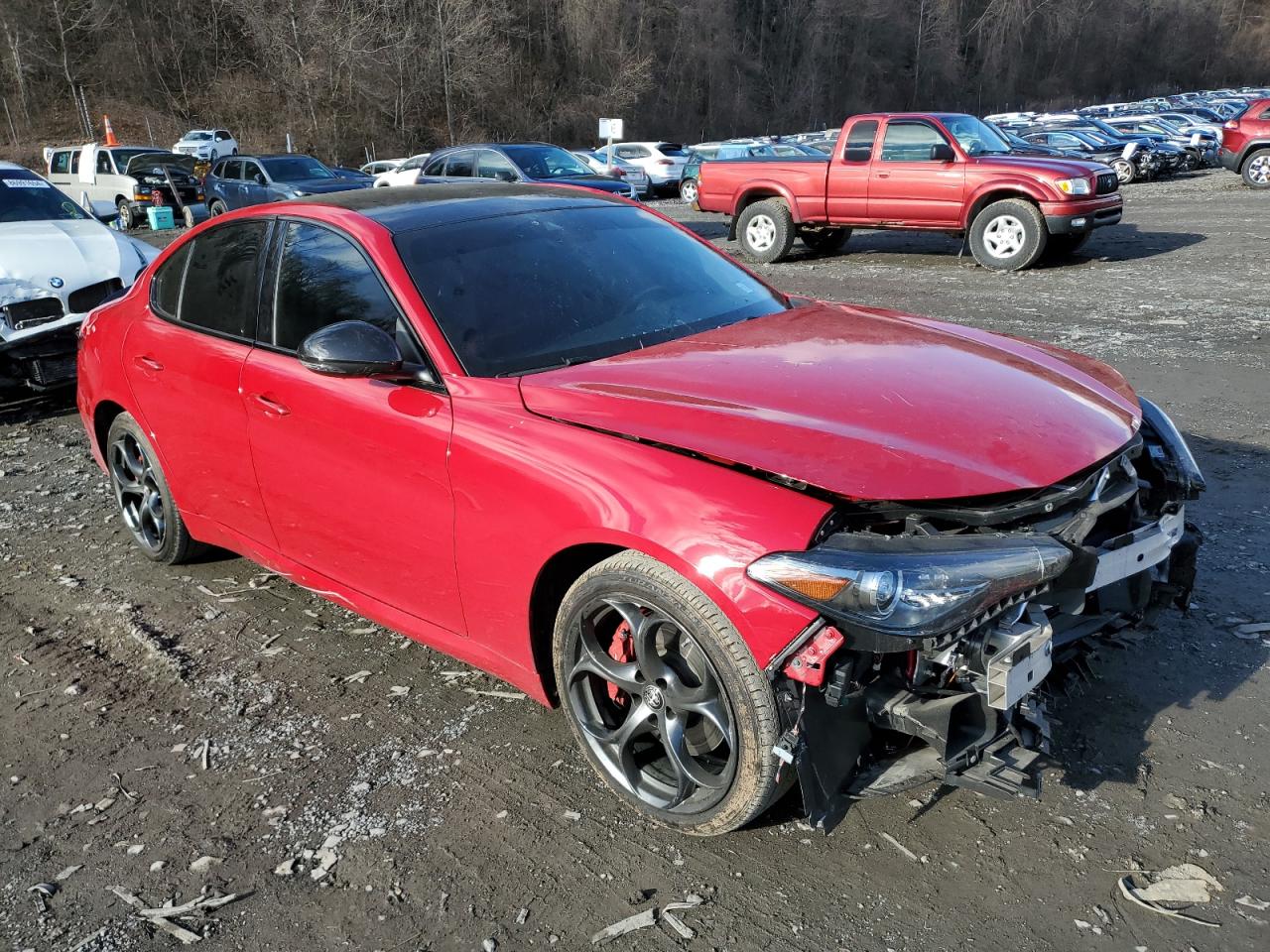 2021 Alfa Romeo Giulia VIN ZARFANBN4M7640910 Copart auction photo, all over damage thumbnail 4