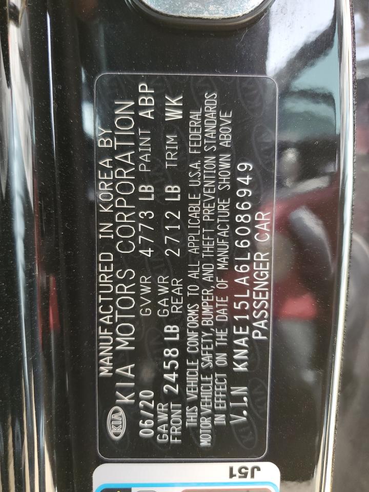 2020 KIA Stinger VIN KNAE15LA6L6086949 Copart auction photo, front end / minor dent/scratches damage thumbnail 12