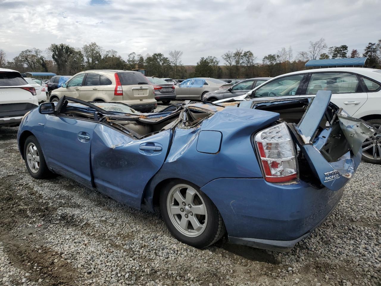 2007 Toyota Prius VIN JTDKB20U077641944 Copart auction photo, top/roof / minor dent/scratches damage thumbnail 2