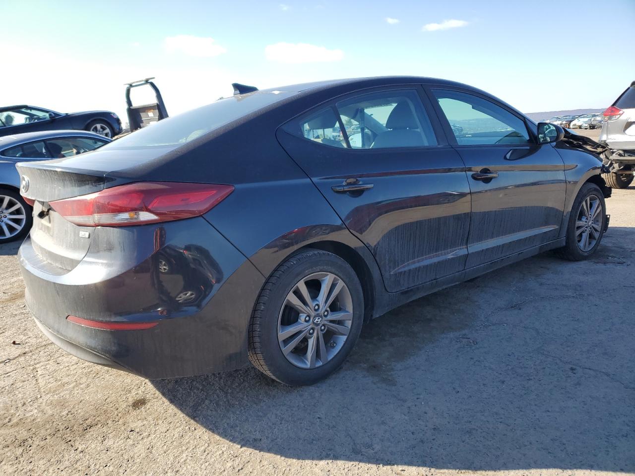 2017 Hyundai Elantra VIN KMHD74LFXHU393414 Copart auction photo, front end damage thumbnail 3