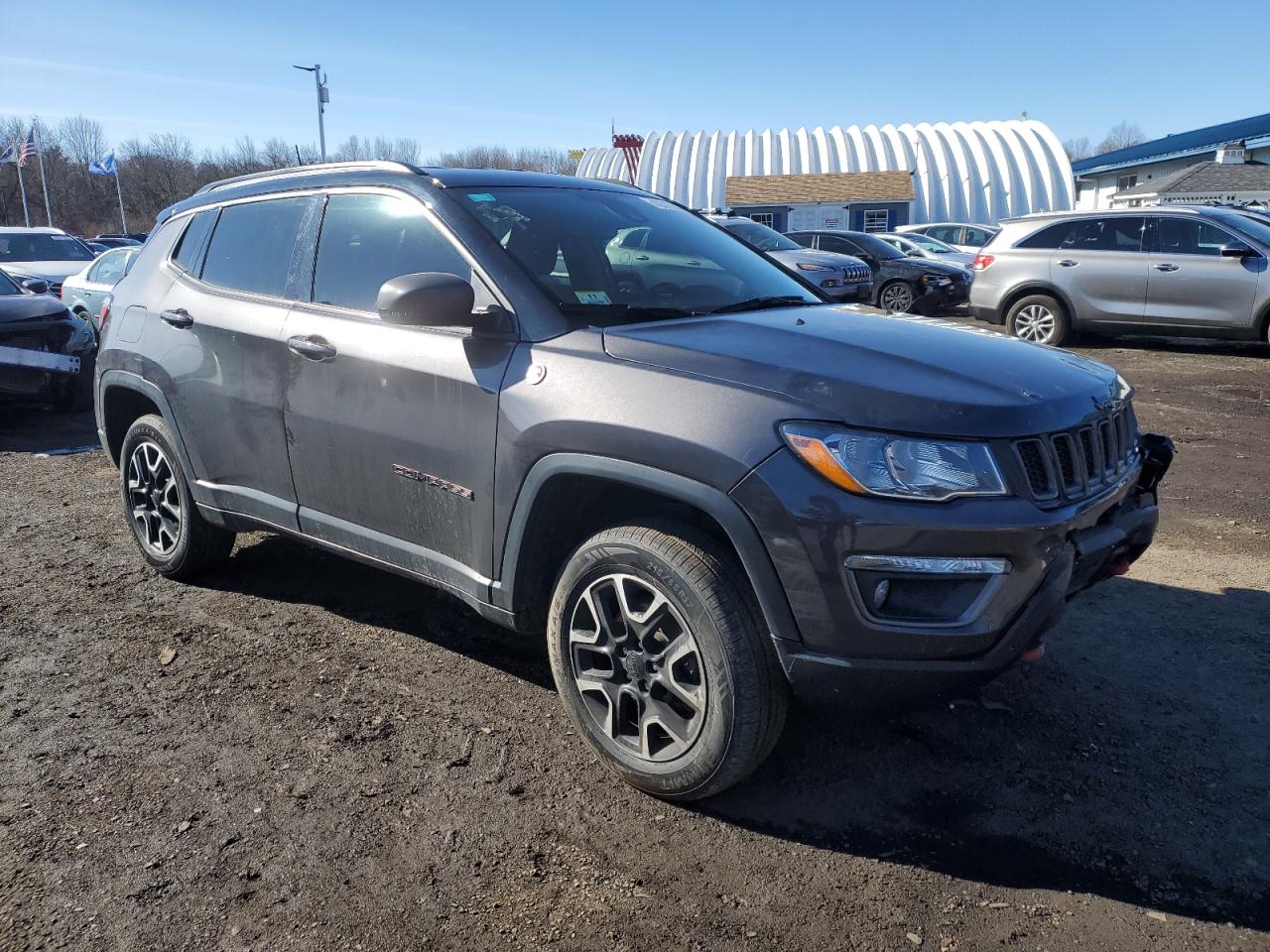 2021 Jeep Compass VIN 3C4NJDDB6MT523960 Copart auction photo, rear end / all over damage thumbnail 4