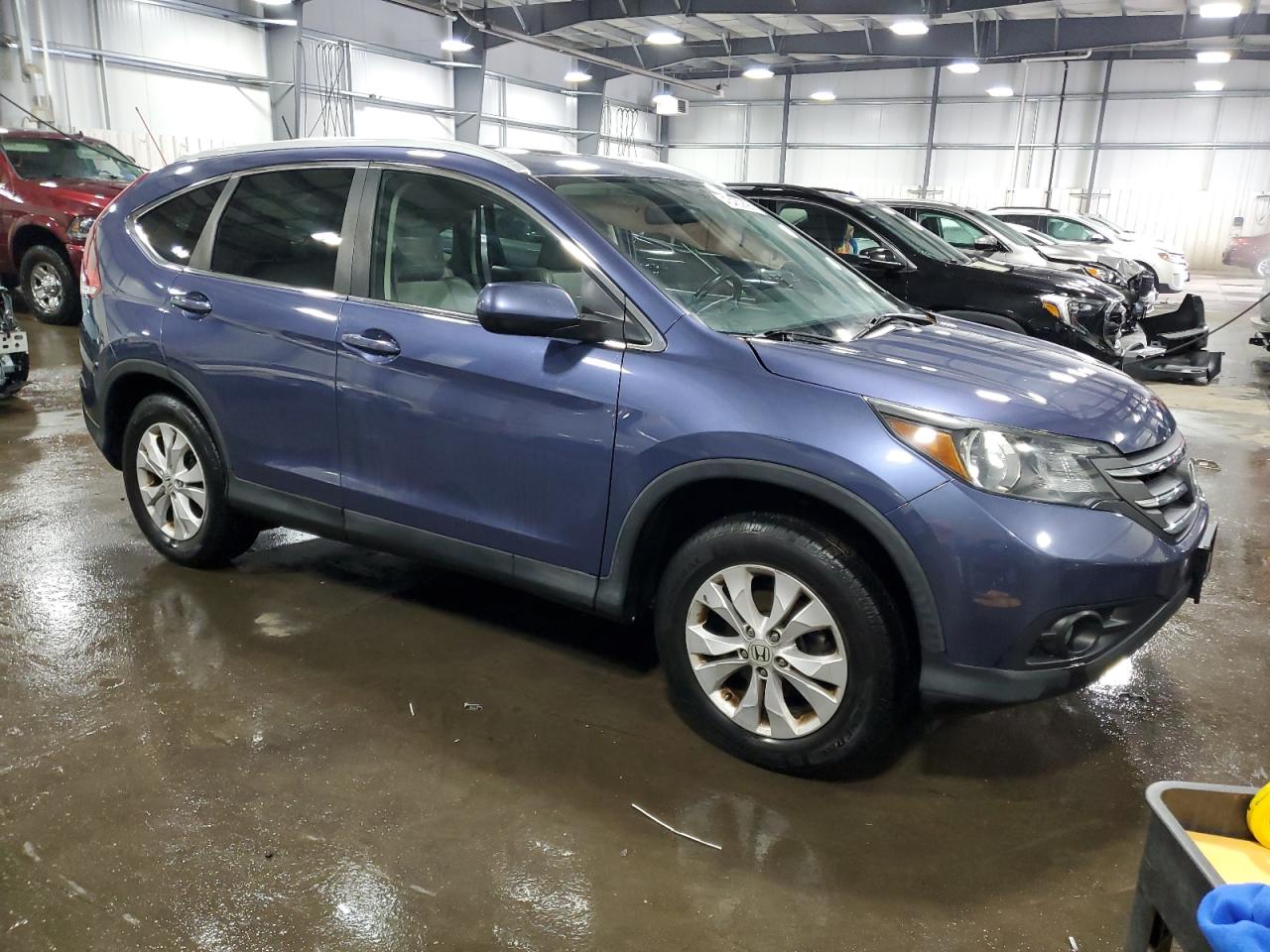 2013 Honda CR-V VIN 2HKRM4H73DH693532 Copart auction photo, side damage thumbnail 4