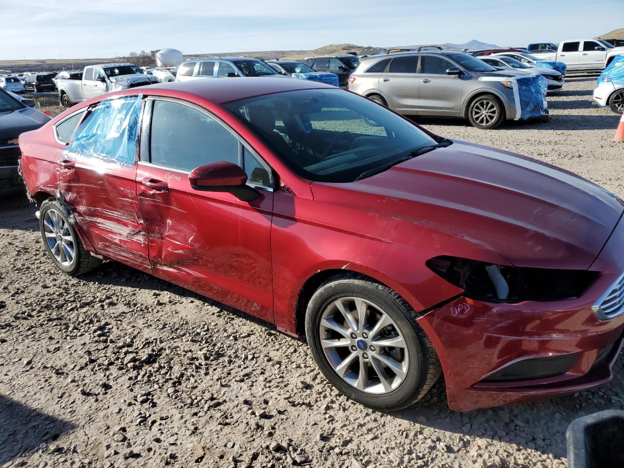2017 Ford Fusion VIN 3FA6P0HD3HR367957 Copart auction photo, side / all over damage thumbnail 4