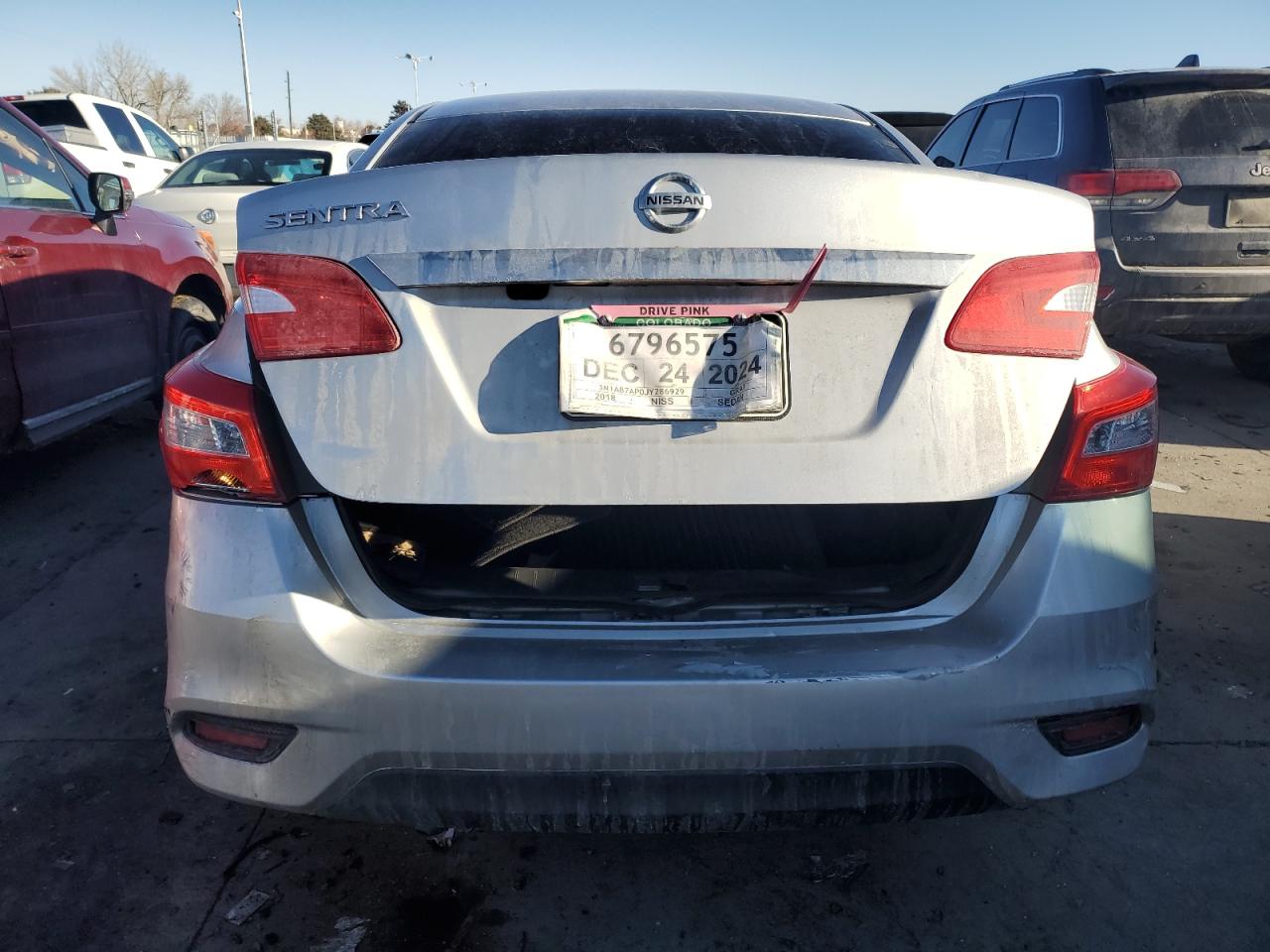 2018 Nissan Sentra VIN 3N1AB7AP0JY286929 Copart auction photo, front end / rear end damage thumbnail 6