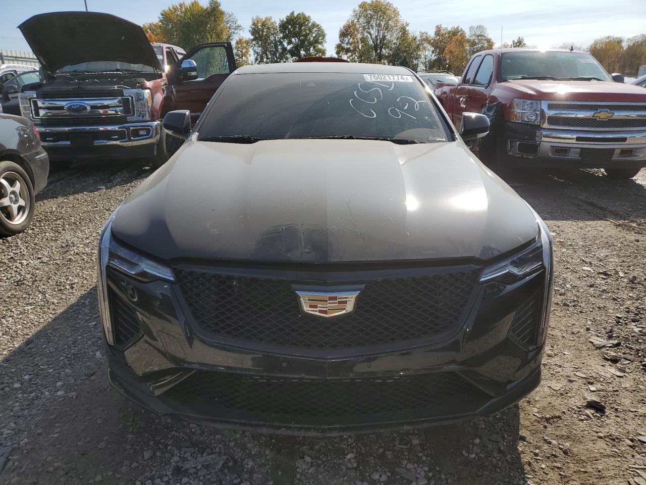 2021 Cadillac CT4 VIN 1G6DH5RL4M0119585 Copart auction photo, side / rear end damage thumbnail 5