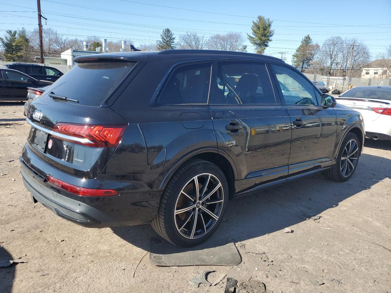 2021 Audi Q7 VIN WA1LXAF76MD023505 Copart auction photo, rear end / side damage thumbnail 3