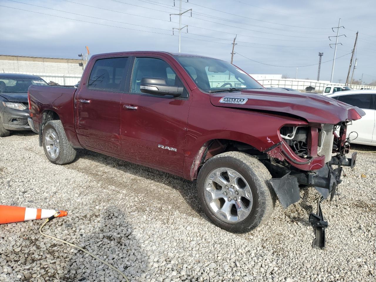 2019 RAM 1500 VIN 1C6SRFFT5KN734228 Copart auction photo, front end damage thumbnail 4