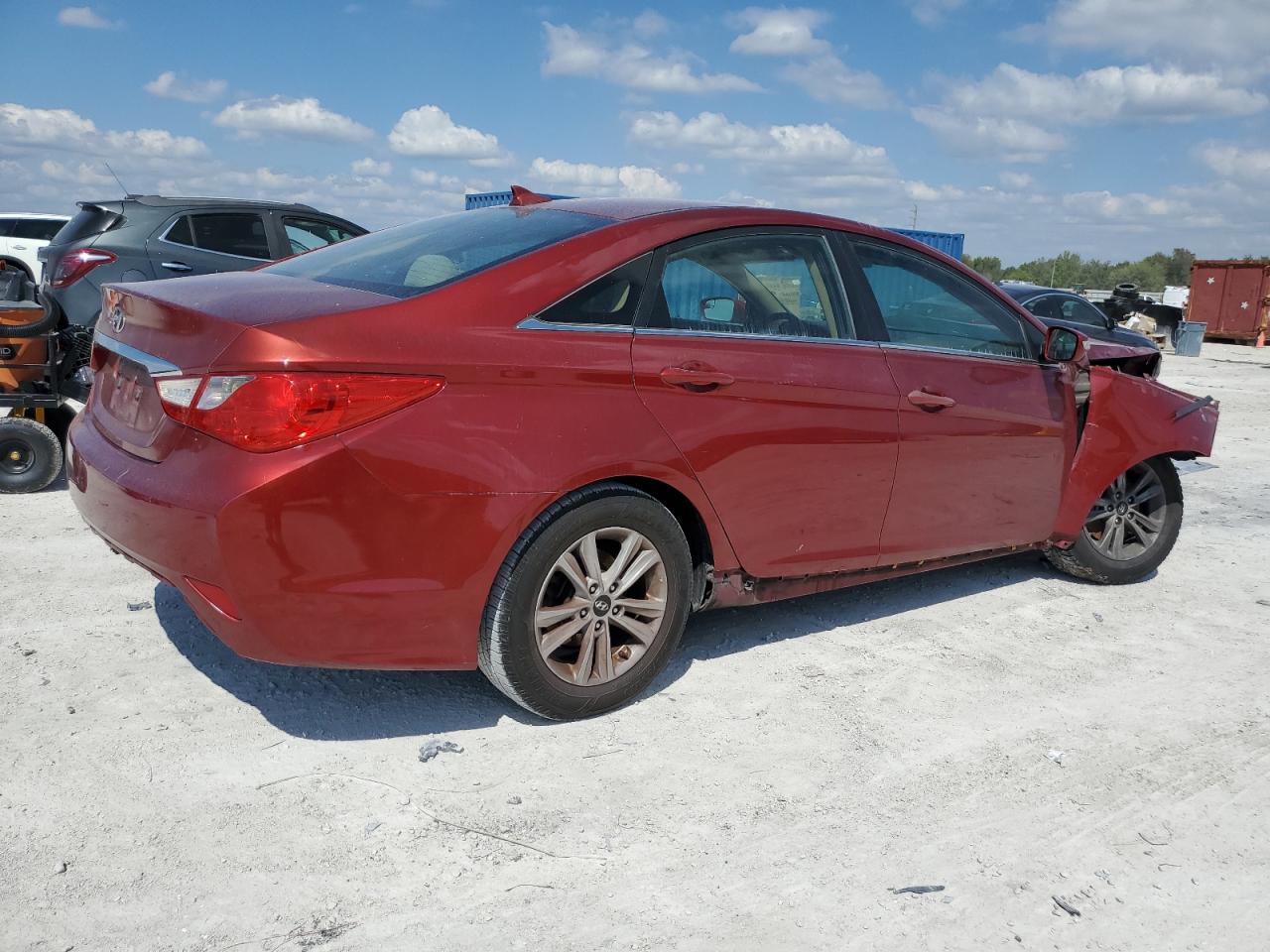 2014 Hyundai Sonata VIN 5NPEB4ACXEH946519 Copart auction photo, front end damage thumbnail 3